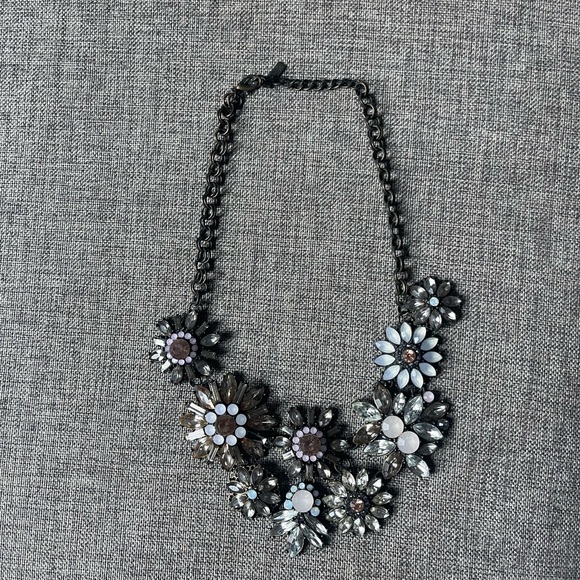 BaubleBar Jewelry - Baublebar dark grey/slate statement flower necklace